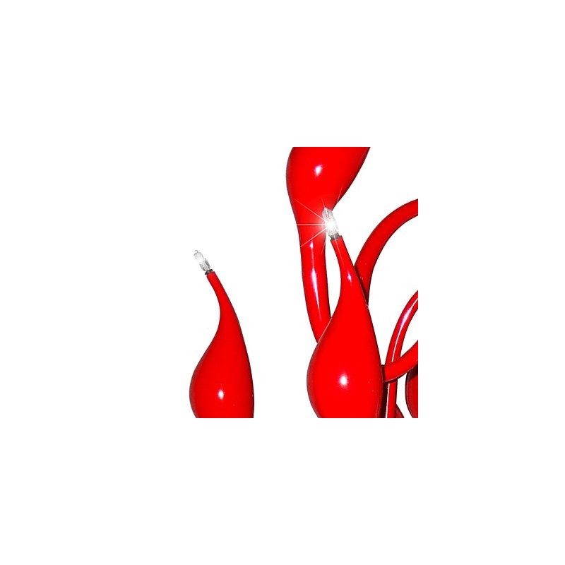 Moderný luster Light 24 Lights G4 Red Paint
