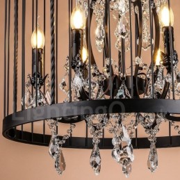 Retro Vintage kovové závesné svietidlo 8 Light Birdcage
