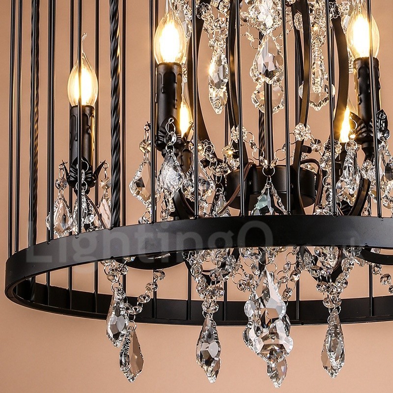 Retro Vintage kovové závesné svietidlo 8 Light Birdcage