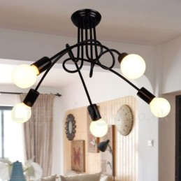 Black Country Metal 5 Light Luster Light