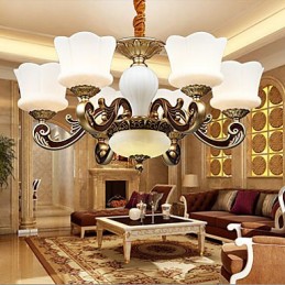 Záhradná Creative Zinc Alloy Retro Dining Závesná lampa Luster