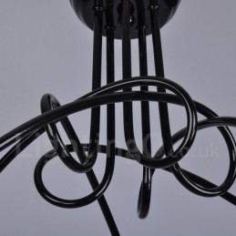Black Country Metal 5 Light Luster Light
