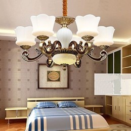 Záhradná Creative Zinc Alloy Retro Dining Závesná lampa Luster