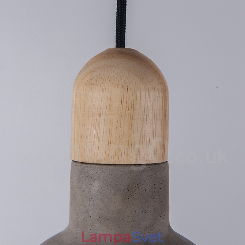 Retro Vintage Wood Concrte Single Light Závesné svietidlo