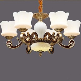 Záhradná Creative Zinc Alloy Retro Dining Závesná lampa Luster