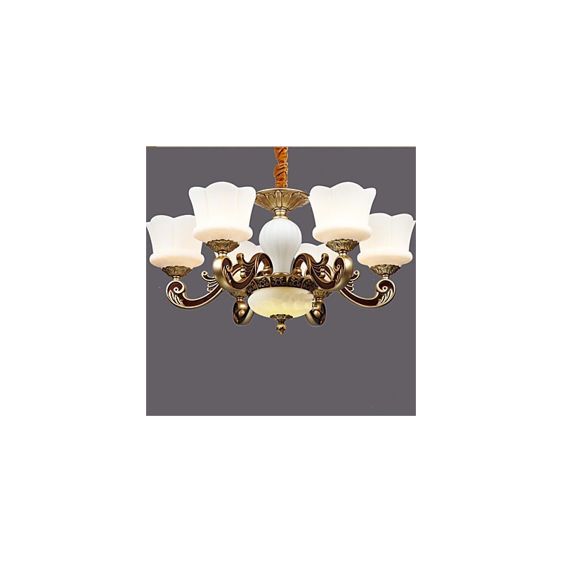 Záhradná Creative Zinc Alloy Retro Dining Závesná lampa Luster