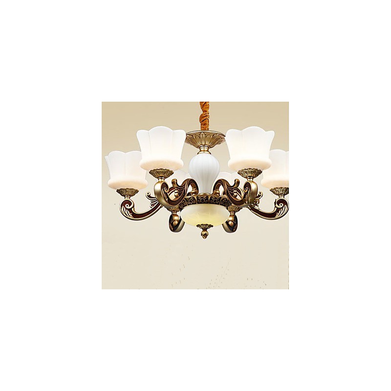 Záhradná Creative Zinc Alloy Retro Dining Závesná lampa Luster