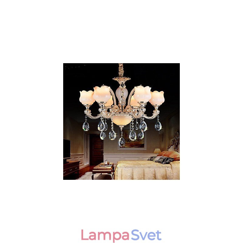 Závesná lampa v európskom štýle Jade Crystal Závesná lampa