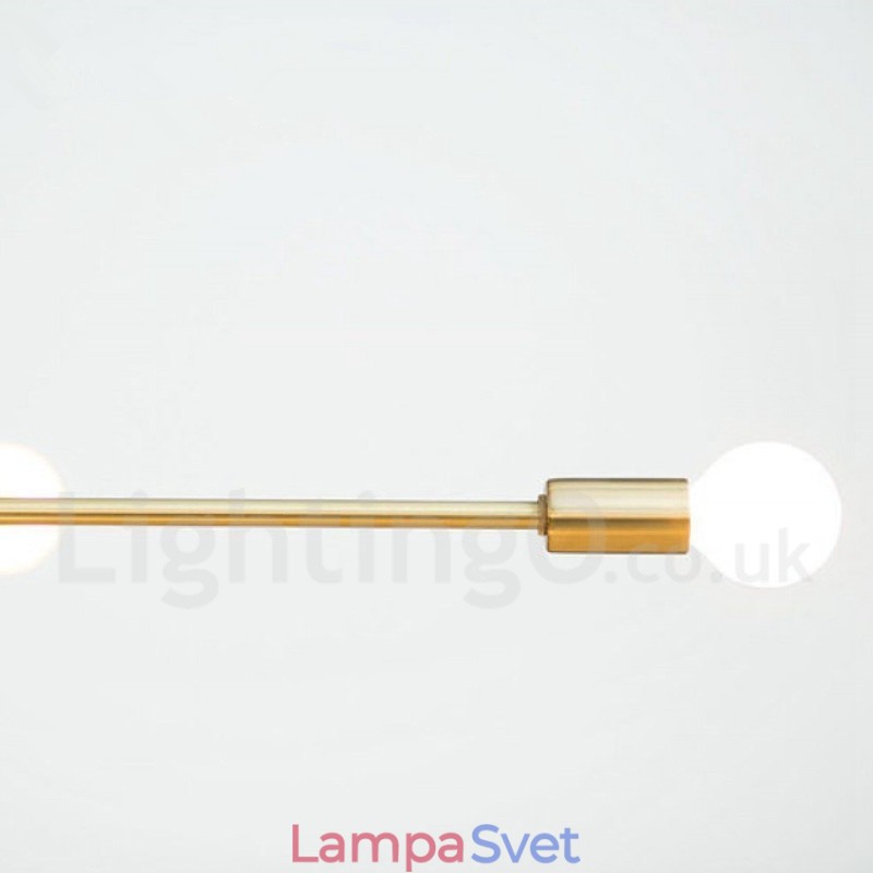 Moderná súčasná medená 5 svetelná lusterová lampa