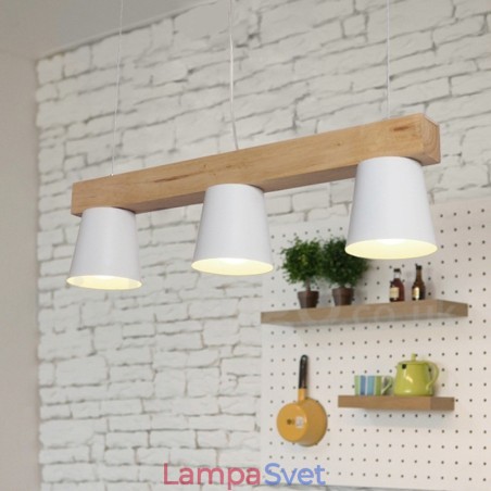 3 Light Moderné súčasné drevené závesné svietidlo 3 Light Moderné súčasné drevené závesné svietidlo