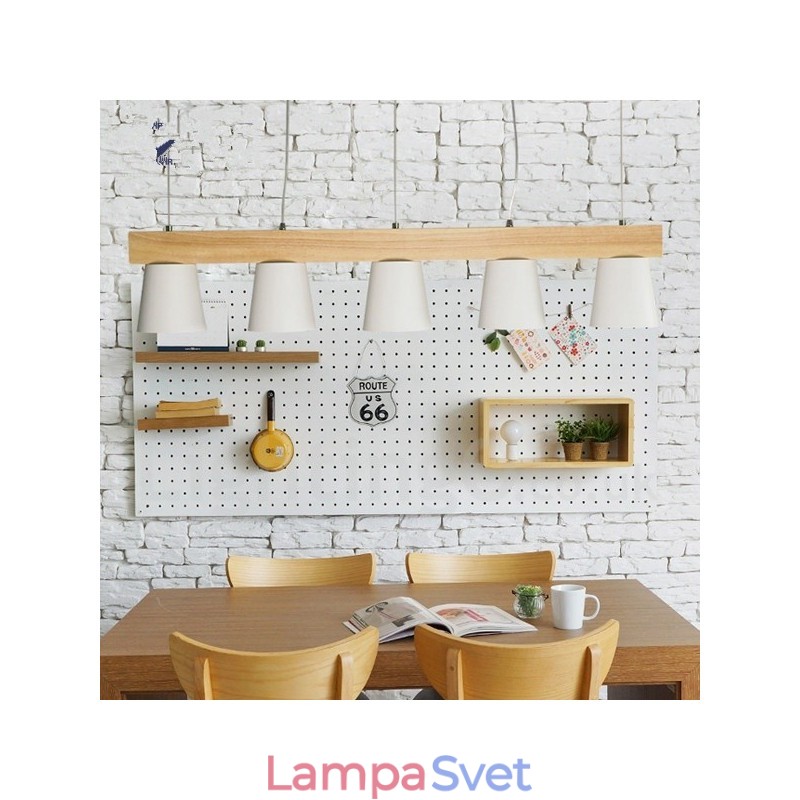5 Light Moderné súčasné drevené závesné svietidlo