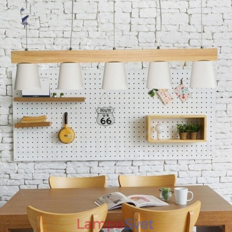 5 Light Moderné súčasné drevené závesné svietidlo 5 Light Moderné súčasné drevené závesné svietidlo