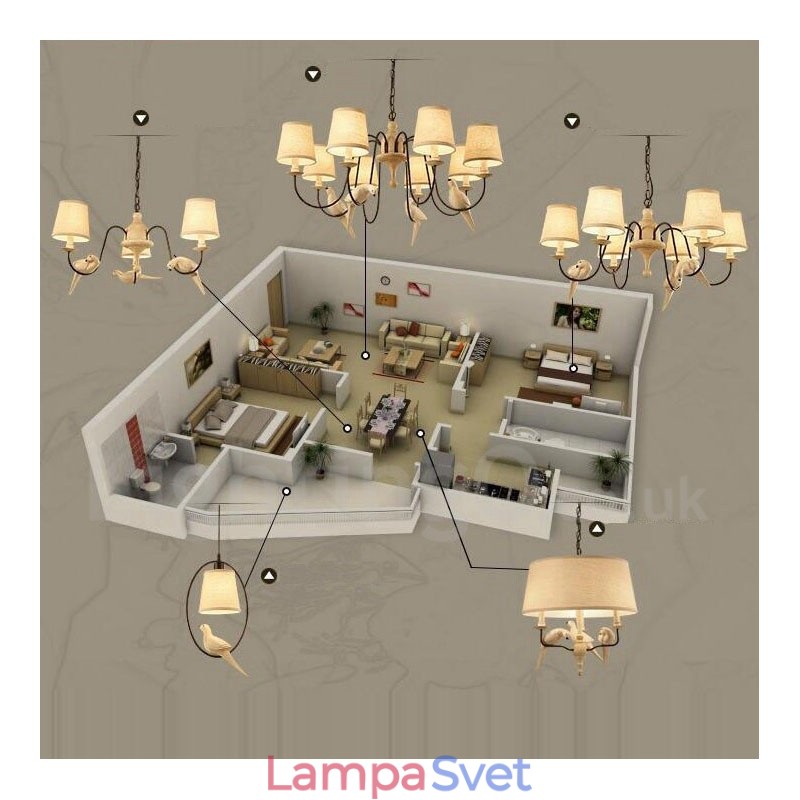 3 Light Rustic Lodge Vintage Pendant Light