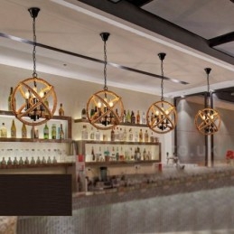 Vidiecke konopné lano 3 Light Vintage Pendant Light