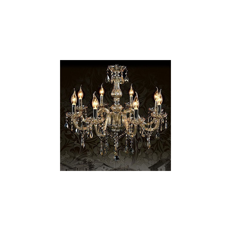 8 svetiel Luxusný krištáľový luster Cognac Color K9 Crystal Luster