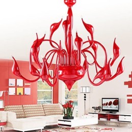 Moderný luster Light 18 Lights G4 Red Paint