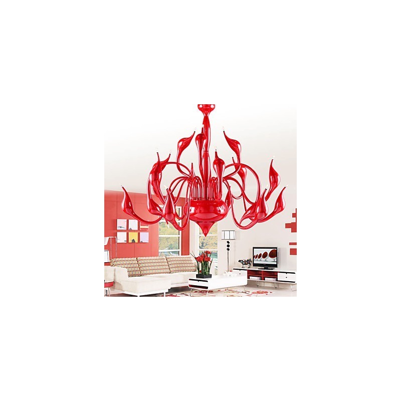 Moderný luster Light 18 Lights G4 Red Paint