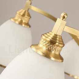 6 Ľahký rustikálny integrovaný kovový medený luster