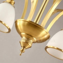 8 Ľahký rustikálny integrovaný kovový medený luster