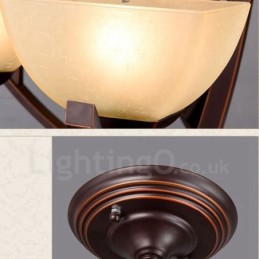 8 Integrovaný kovový luster Light Rustic Lodge