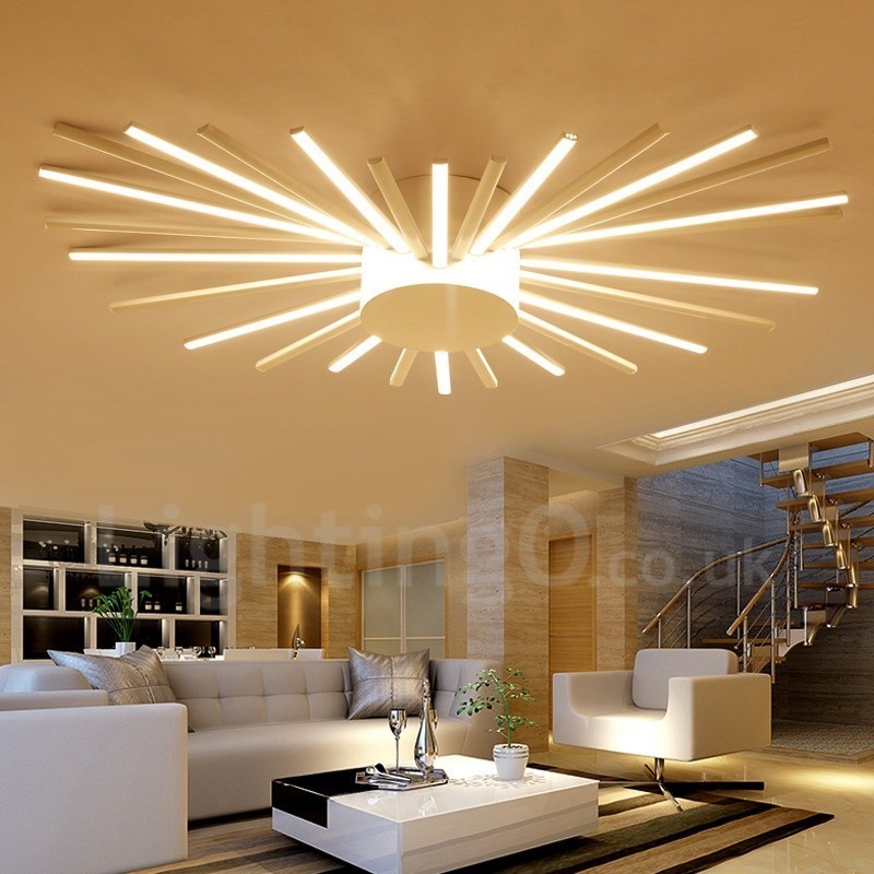 28 Ľahký moderný súčasný integrovaný kovový luster
