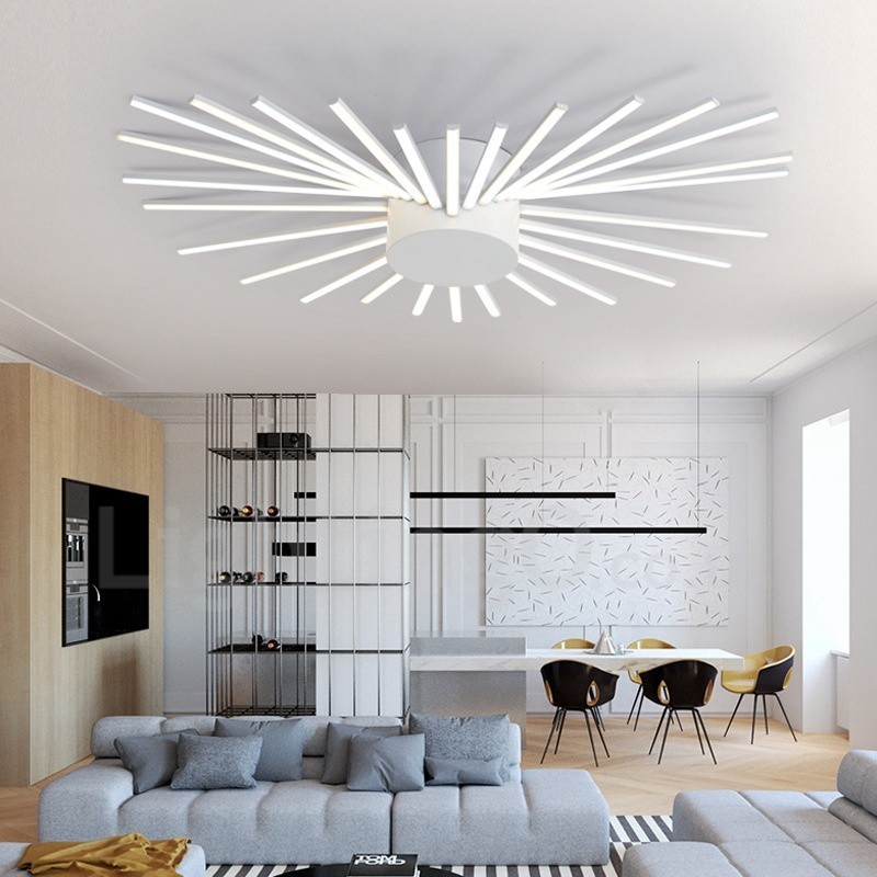28 Ľahký moderný súčasný integrovaný kovový luster