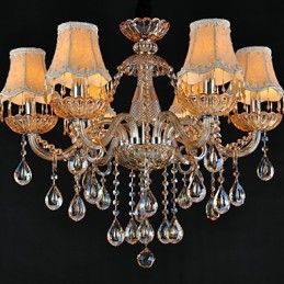 Luster Crystal Traditional Classic Glass 6 Light