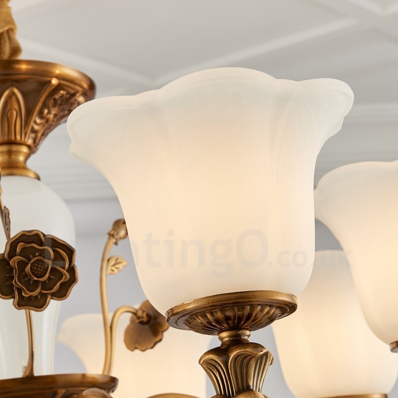 8 Ľahký tradičný klasický integrovaný kovový luxusný luster