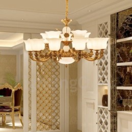 15 Ľahký tradičný klasický integrovaný kovový luxusný luster