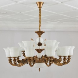 15 Ľahký tradičný klasický integrovaný kovový luxusný luster