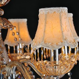 Luster Crystal Traditional Classic Glass 6 Light