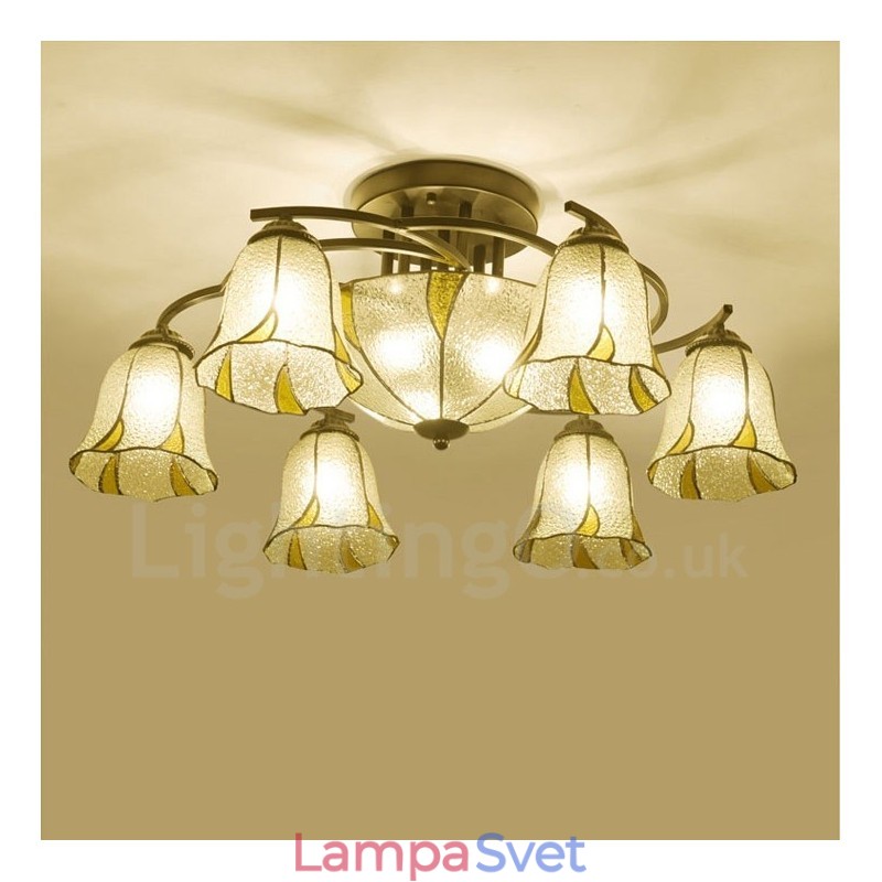 9 Kovový integrovaný kúpeľňový luster ľahkého stredomorského štýlu