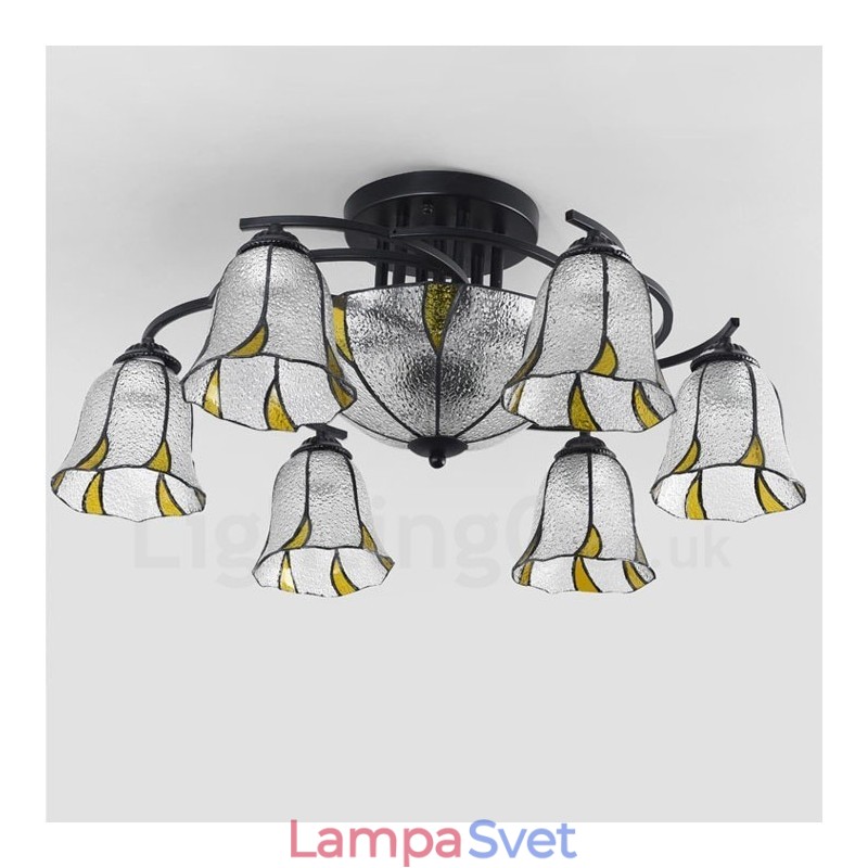 9 Kovový integrovaný kúpeľňový luster ľahkého stredomorského štýlu