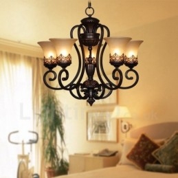 5 Integrovaný kovový luster Light Rustic Lodge