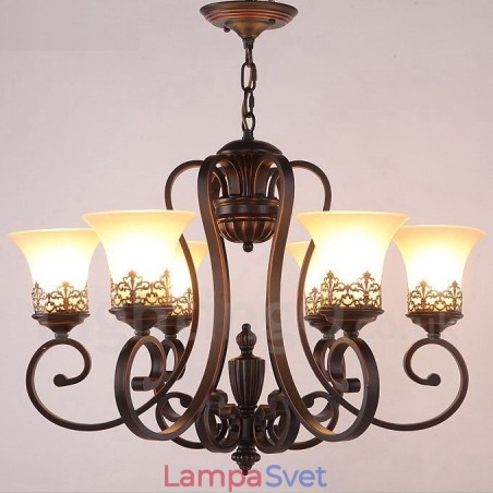 6 Integrovaný kovový luster Light Rustic Lodge 6 Integrovaný kovový luster Light Rustic Lodge