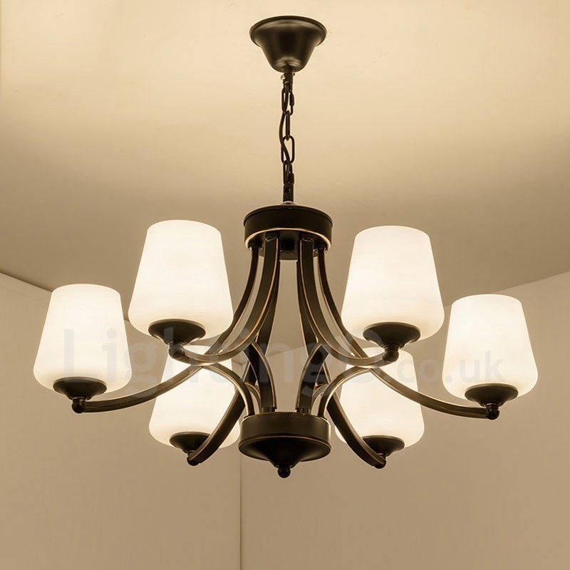 6 Integrovaný kovový luster Light Rustic Lodge