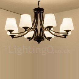8 Integrovaný kovový luster Light Rustic Lodge