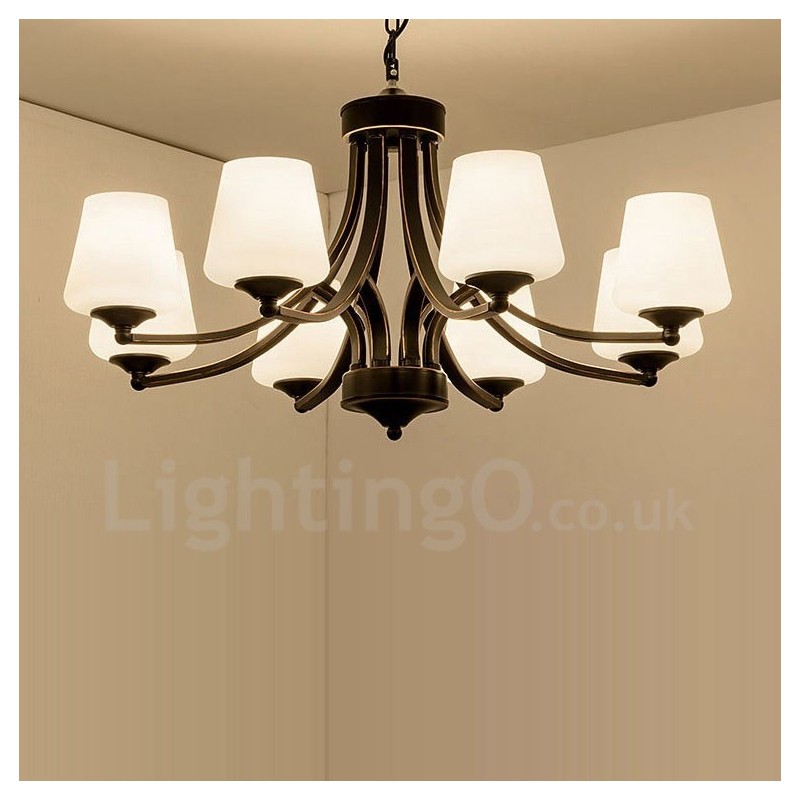8 Integrovaný kovový luster Light Rustic Lodge