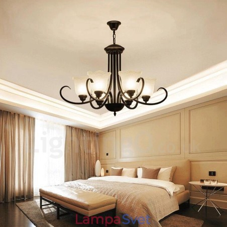 6 Integrovaný kovový luster Light Rustic Lodge 6 Integrovaný kovový luster Light Rustic Lodge