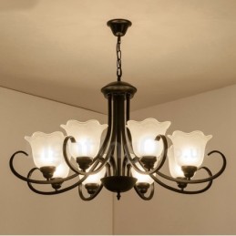 8 Integrovaný kovový luster Light Rustic Lodge