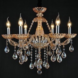 Luster Crystal Traditional Classic Glass 6 Light