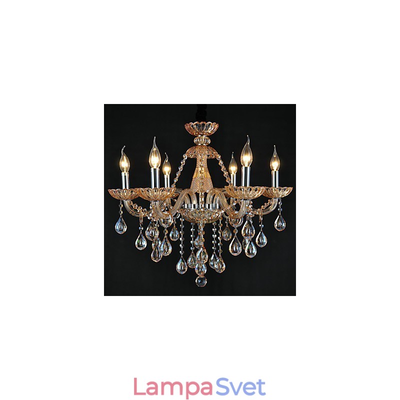 Luster Crystal Traditional Classic Glass 6 Light