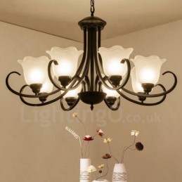 8 Integrovaný kovový luster Light Rustic Lodge