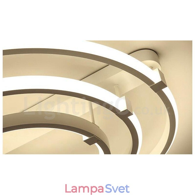 Moderný moderný luster s 3 prsteňmi
