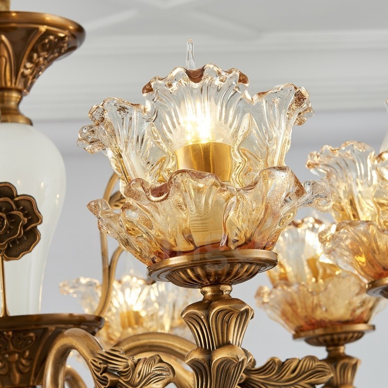 8 Ľahký tradičný klasický integrovaný kovový luster