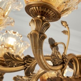 8 Ľahký tradičný klasický integrovaný kovový luster