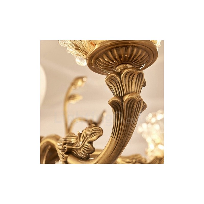 8 Ľahký tradičný klasický integrovaný kovový luster