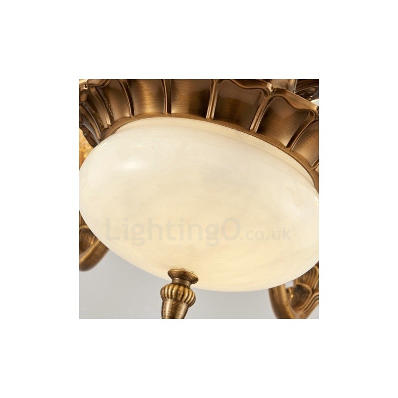 8 Ľahký tradičný klasický integrovaný kovový luster