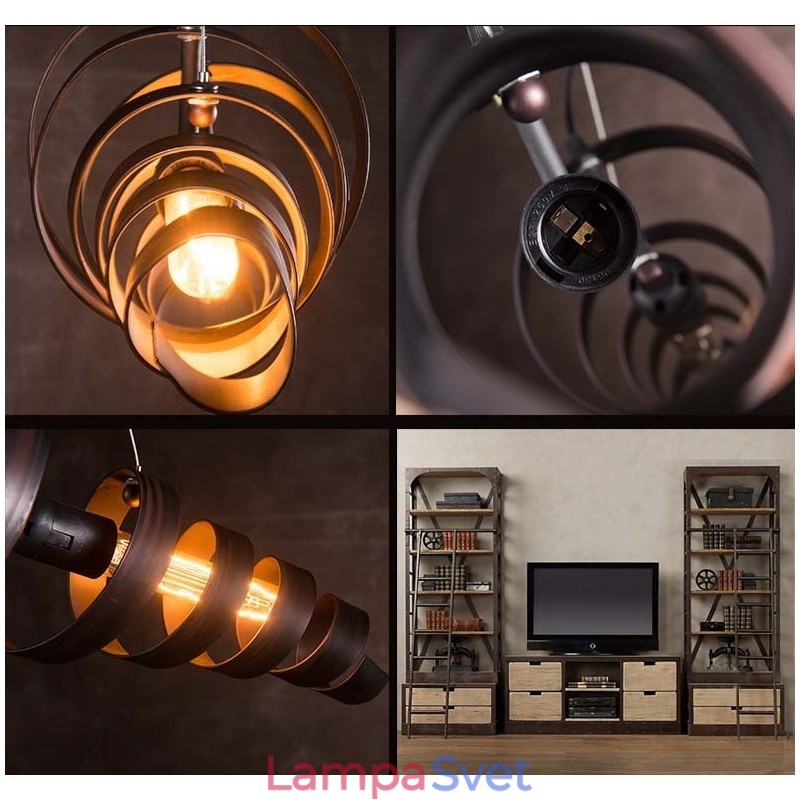 Retro Iron Lamp Moderný minimalistický luster v industriálnom štýle