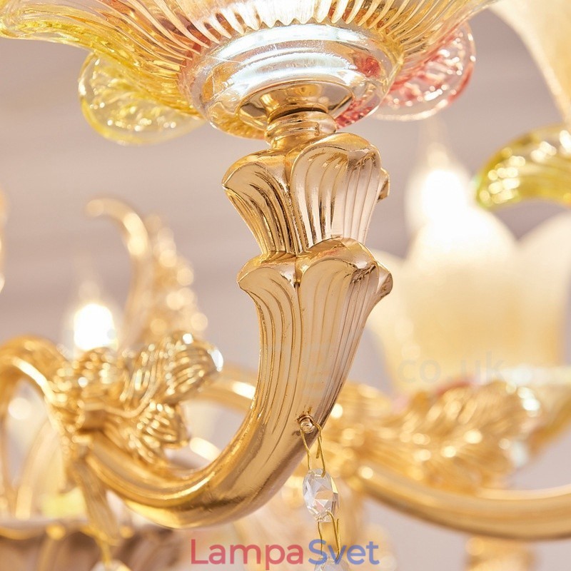 8 Ľahký tradičný klasický integrovaný kovový luster